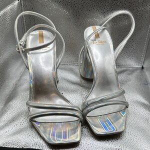 Sam Edelman Silver Strappy Heels